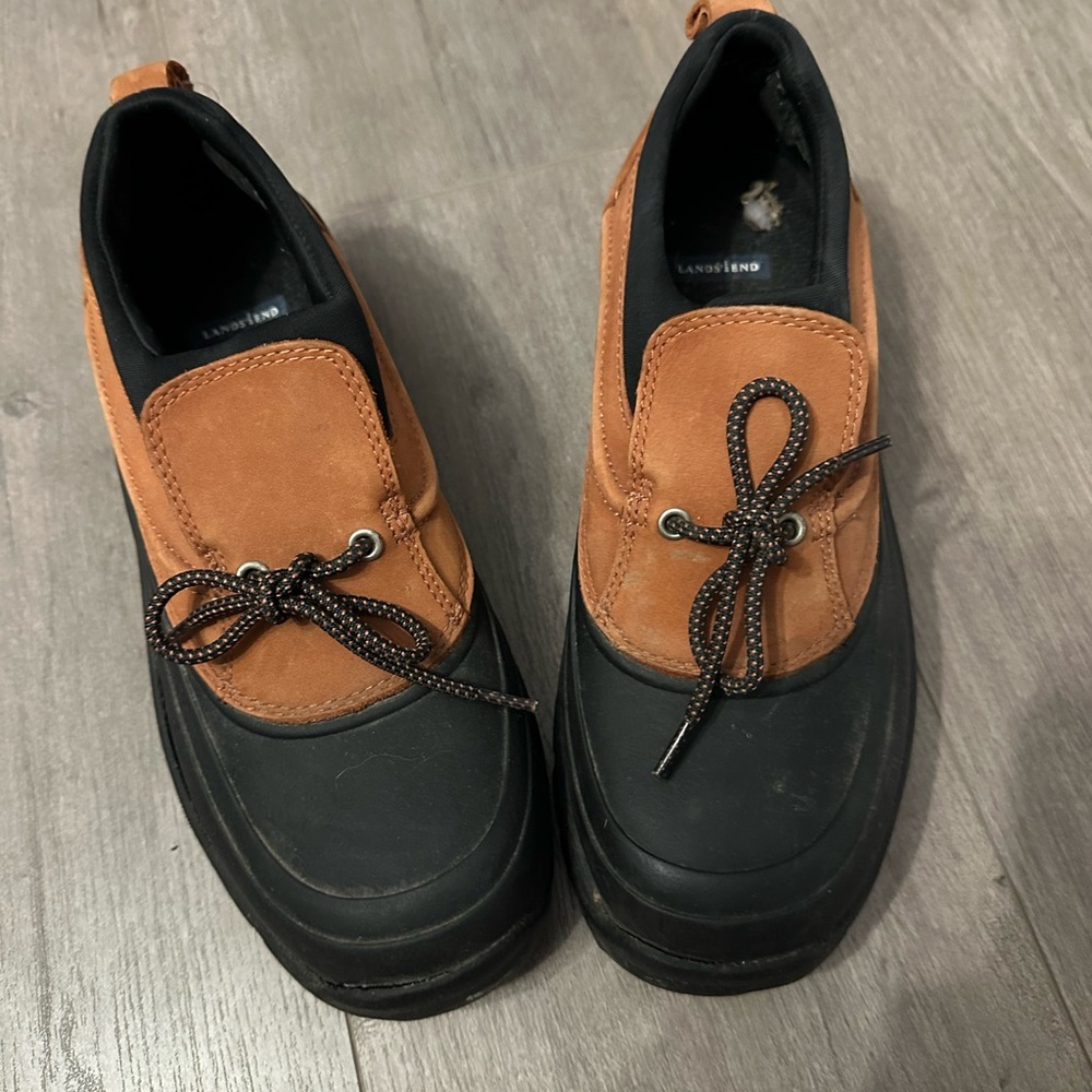 Lands' End Black and Tan Shoes